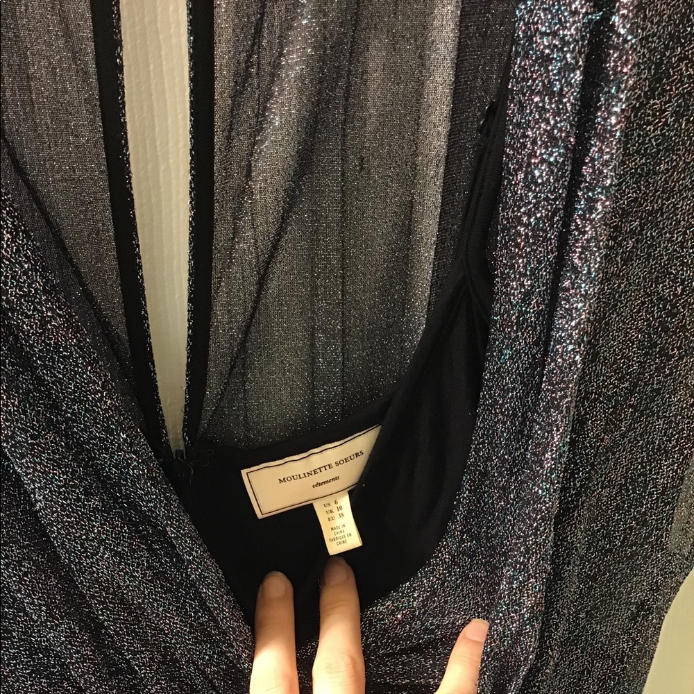 Anthropologie metallic dress